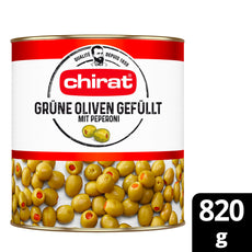 Chirat Grüne Oliven gefüllt mit Peperoni 1/1 Dose