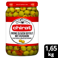 Chirat Olives vertes farcies aux poivrons 1.7 kg bocal