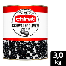 Chirat Schwarze Oliven ohne Stein 3/1 Dose