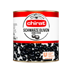 Chirat Schwarze Oliven ohne Stein 1/1 Dose