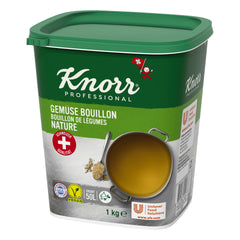 Knorr Professional Bouillon de légumes nature, pauvre en graisse (GRANULÉ) 1 kg