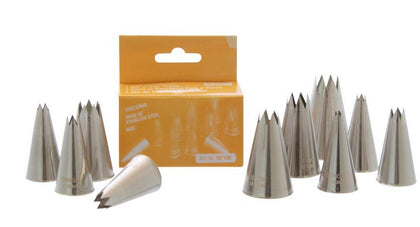 Sterntüllensatz aus Edelstahl 18/10, Set aus 10Stk.