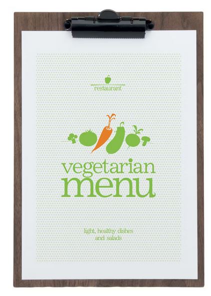 Klemmbrett Speisekarte "Walnut Range" mit schwarzer Klemme,